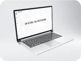 Sistema de gestão de acesso Dixi no notebook